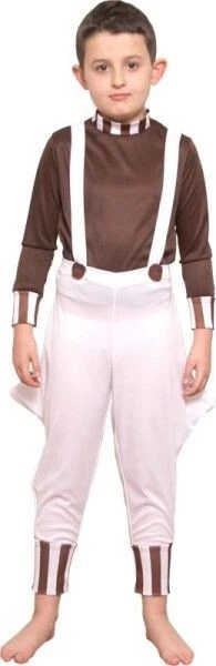 NIÑAS NIÑOS TRABAJADOR DE FÁBRICA OOMPA LOOMPA DISFRAZ DE VESTIDO ELEGANTE Foto 1 de 1