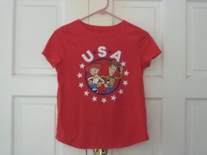 Disney Pixar Toy Story Red USA T-Shirt  Girls Size XL - Picture 1 of 4