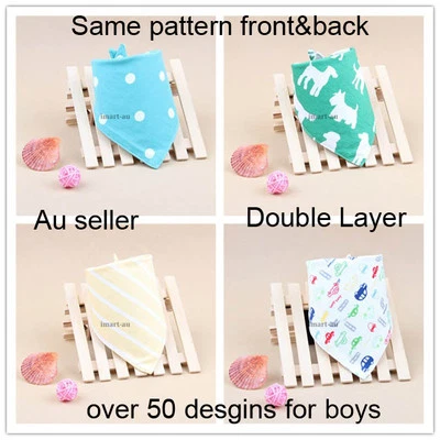 10x boys Baby bibs infants feeding bibs bandana dribble newborn toddler bibs - image 1 of 4