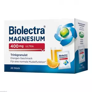 Biolectra magnesio 400 mg ultra gránulos para beber naranja, 20 unidades, PZN 10914511 - Imagen 1 de 1