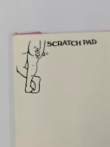 Scratch Pad Vintage Novelty 1970s 1980s Paper Note Pad Kitsch White Elephant - Picture 1 of 6