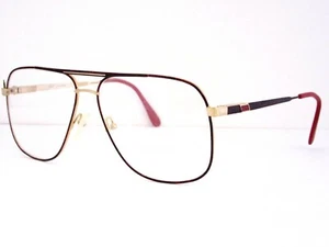 Monturas de gafas REVUE M 0076 para hombre grandes de aviador doradas y borgoña Francia nuevas de stock - Imagen 1 de 2