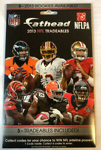 NFLPA Fathead 2013 NFL 5” x 7” Tradeable Collector Pack New Sealed Football Card
