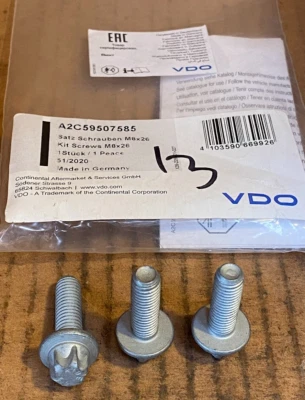 Kit de tornillos para bomba de agua VDO - A2C59507585 / 11-51-7-602-123 - para BMW X5, X6 y más Foto 1 de 4
