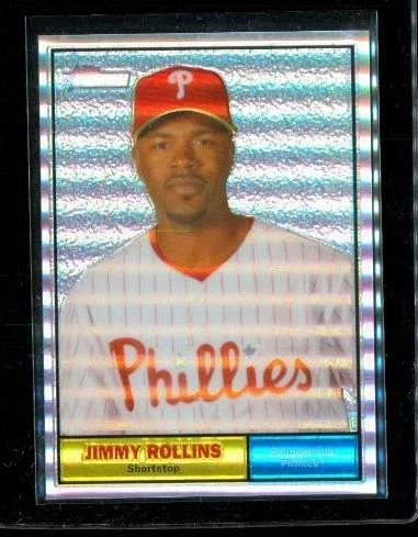 2010 TOPPS HERITAGE Holochrome Baseball Card C30 JIMMY ROLLINS Phillies LE - Image 1 of 2