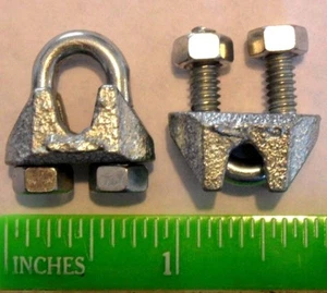 Pinnon Hatch Farms/Jones-Sports Abrazaderas de cable de acero galvanizado Pernos en U Clips de alambre - Imagen 1 de 16