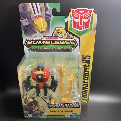 Hasbro Tranformers Bumblebee Cyberverse Adventures Power Slash Dinobot Snarl Rea Foto 1 de 4