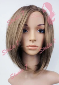 W127 Dark Bronde Mid Length Bob Ladies Wig Natural Look studio7-uk - Picture 1 of 7