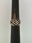 VTG Sterling Silver CELTIC Intertwined Knot Band Ring Size 5.5 - 3.9g