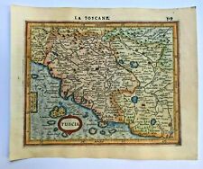 ITALY TOSCANY 1613 MERCATOR / HONDIUS ATLAS MINOR NICE ANTIQUE MAP 17TH CENTURY