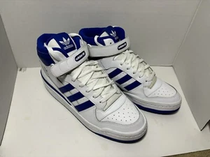 Herren Adidas Original Forum Hi Top Turnschuhe Größe 11 blau weiß - Bild 1 von 11