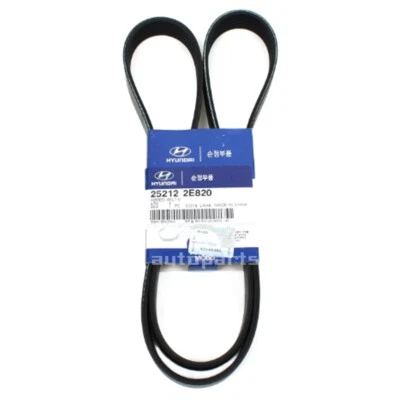 GENUINE 252122E820 V-RIBBED BELT FOR HYUNDAI ELANTRA TUCSON FORTE SOUL 2011-2016 - Image 1 of 2