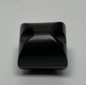 Bakelite Coat Sweater Button Chunky Black Cube  1.7 cm - Picture 1 of 6