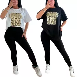 Camiseta Top Mujer Manga Corta Liberte Leopardo Estampado Lazo Cuello Redondo - Imagen 1 de 5