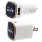 NFL Seattle Seahawks Doble USB Juego de Cargador de Pared y Coche Foto 1 de 4