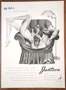 1947 Vintage Jantzen girdles print ad, unique sexy art, post World War II - Picture 1 of 1