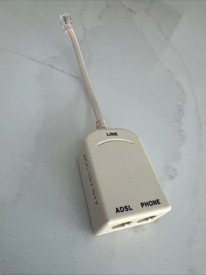 ADSL Modem Telephone Phone Fax In-Line Splitter Filter - Image 1 of 2