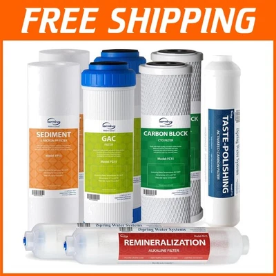 Compact Under-Sink NSF Certified RO Water Filter Replacement Pack, 1-Year Supply - Image 1 of 4