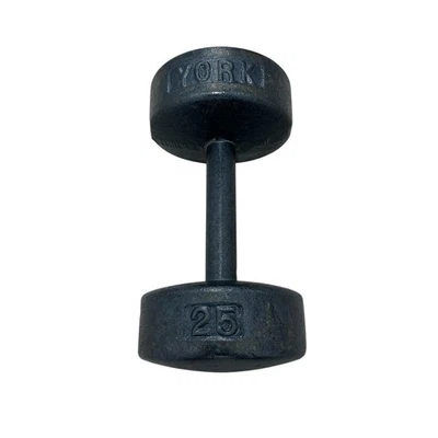 Mancuerna York Roundhead peso único 25 lb hierro fundido Foto 1 de 4