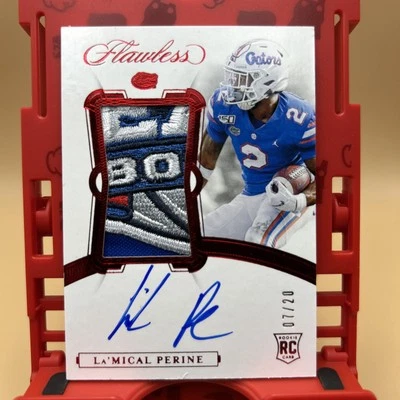 La’Mical Perine RPA 7/20 Ruby SICK PATCH Flawless Collegiate Football - Image 1 of 3