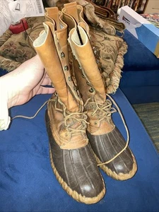 Vintage 1960s Maine Hunting Shoe Boots LL Bean USA Men Size 8 D - Picture 1 of 11