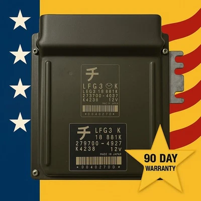 Mazda 3 ECM ECU PCM LFG3-18-881K | 2004-2009 Mazda3 2,3 L OEM Denso Foto 1 de 4