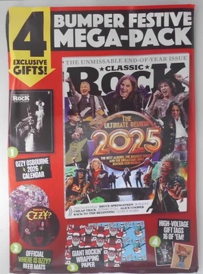 Classic Rock magazine Jan 2026 Ozzy Calendar, Beer Mat, Wrapping Paper, GiftTags