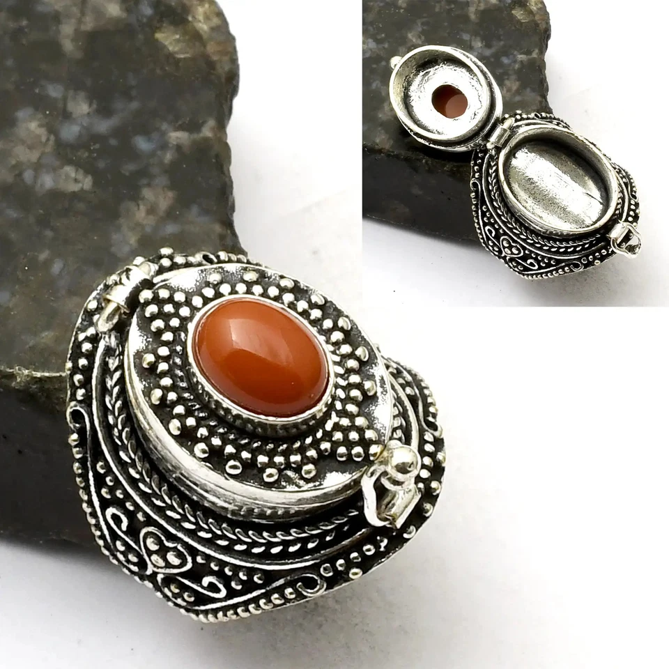 Carnelian 宝石民族手工毒戒指珠宝礼品美国尺寸 8.5 AR 42500 — 第 1/1 张图片