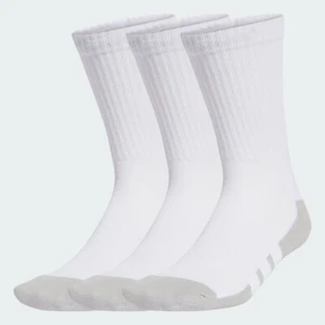 adidas Essentials CLIMACOOL Cushioned Sports Crew Socks White 3 Pairs - Picture 1 of 3