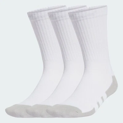 adidas Essentials CLIMACOOL Cushioned Sports Crew Socks White 3 Pairs - Image 1 of 3
