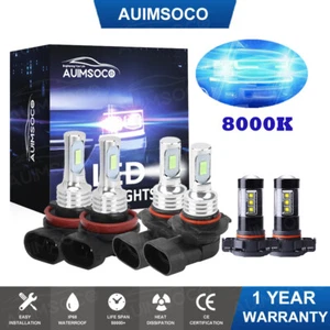LED Headlight with Fog Light Bulbs Kit For GMC Yukon XL 2015 2016 2017 2018 2019 - Picture 1 of 12