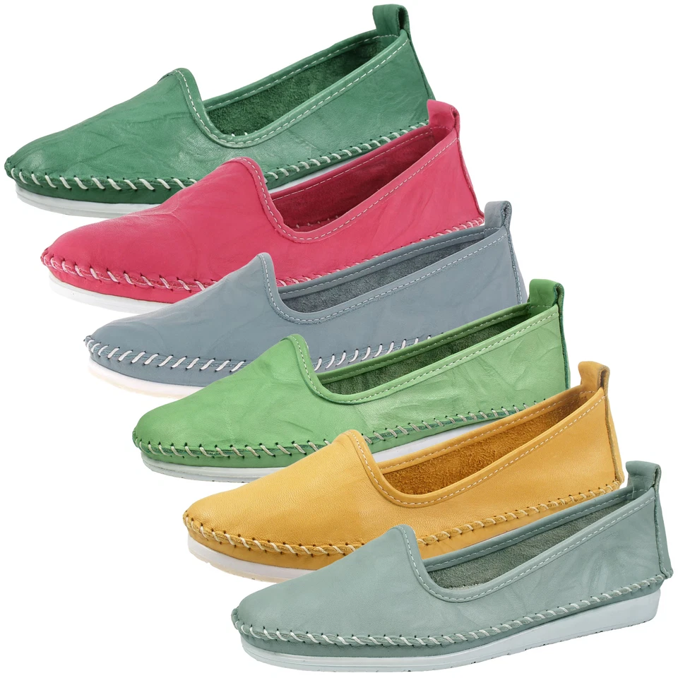 Andrea Conti 0027449 Ladies Moccasins Leather Slippers Ballerina - Image 1 of 1