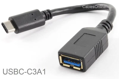 6-inch USB-3.1 Type-C Male to USB-3.1 Standard-A 9-Pin Female Adapter Cable - Image 1 of 4