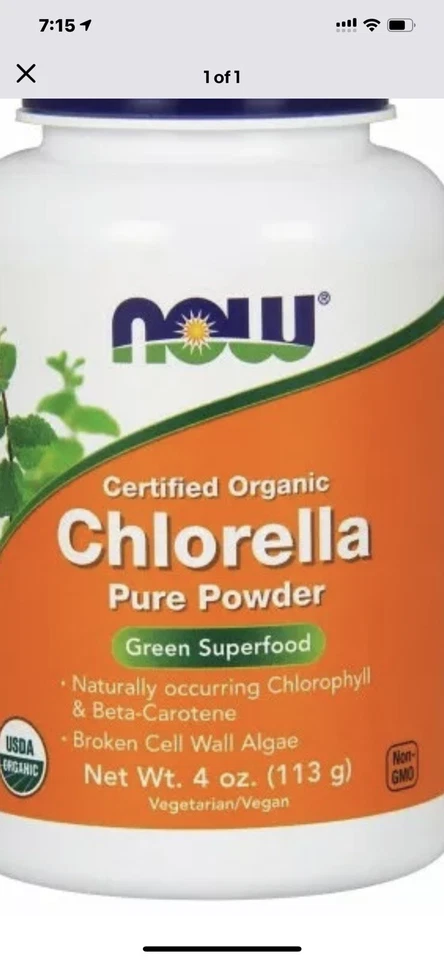 Chlorella Powder 4 OZ  by Now Foods Free Fast Shipping - Image 1 of 1