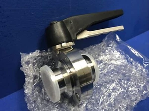 1-1/2" Stainless Steel Butterfly Valve w/ Multi-Position Trigger Handle - Picture 1 of 5