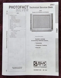 Sams Photofact 4961 Service Manual for JVC AV-27FW34/SA, AV-27FW34/ZA - Picture 1 of 1