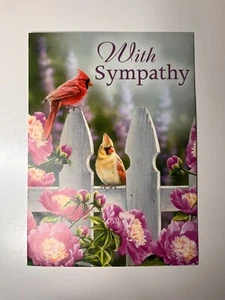 Tarjeta de simpatía y deseos de colección de saludo Hábitat Hope Birds on Fence - Imagen 1 de 7