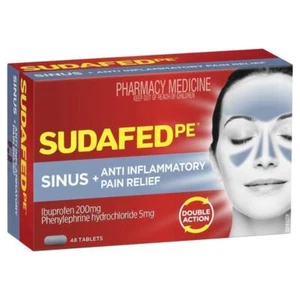Sudafed PE Sinus + Anti Inflammatory Pain Relief Tablets 48 Pack - Bild 1 von 1