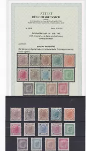 Prachtsatz Kaiserkopfzeichnungen ohne Lackstreifen ANK 119 - 132 GEPRÜFT € 1300 - Bild 1 von 2