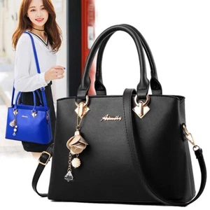 Mujeres Bolsos de Mano de Cuero Sintético Bolsos de Hombro Bolso Cartera Mensajera Bandolera - Imagen 1 de 17