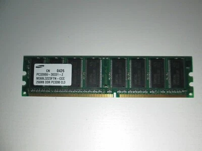 MEMORIA DDR SAMSUNG M368L3223FTN-CCC 256 MB PC3200 400 MHZ CL. 3 184 pin - Imagen 1 de 3