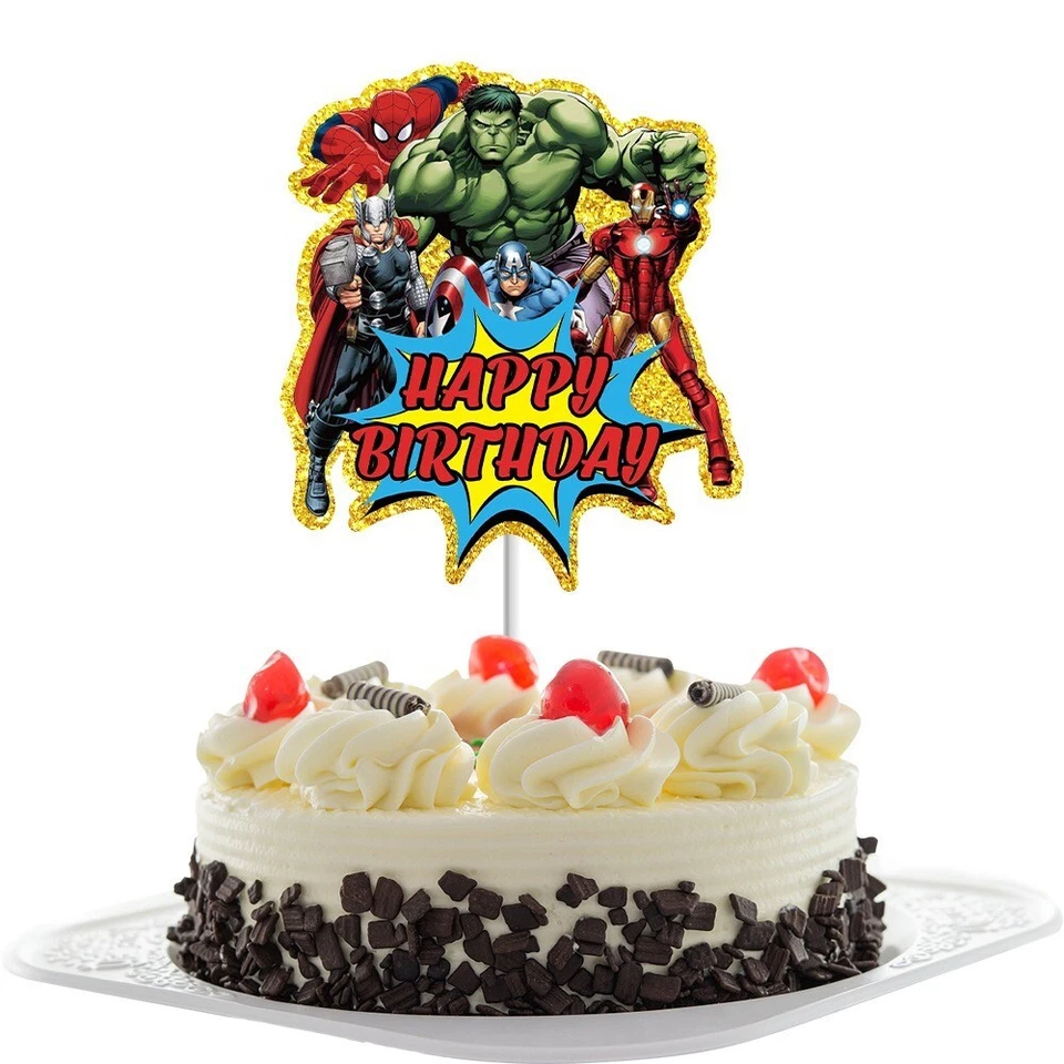 Avengers Cake Topper Party Supplies Kids Superhero Birthday Decoration - image 1 of 1