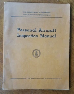 Personal Aircraft Inspection Manual * 1950 * Civil Aeronautics Administration  - Picture 1 of 12