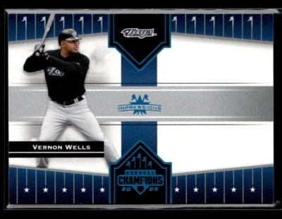 Vernon Wells #'d /100 - 2005 Donruss Champions Impressions Blue #126 Blue Jays - Image 1 of 2