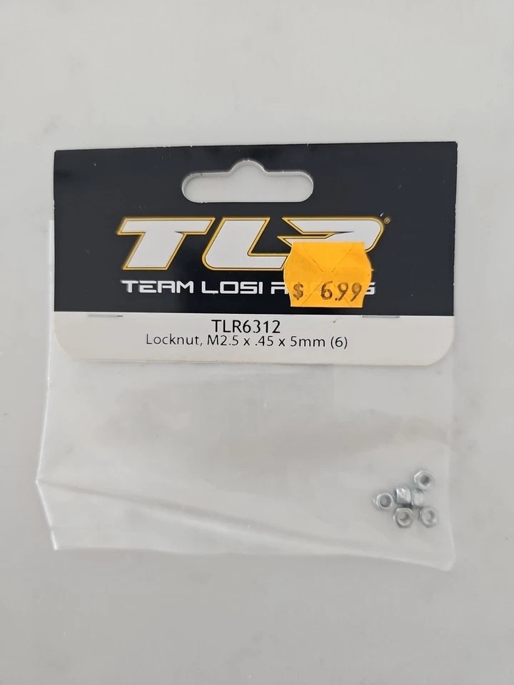 TEAM LOSI RACING TLR6312 Locknut, M2.5 x .45 x 5mm (6) HH - Image 1 of 1