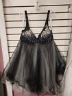 Terani Couture Prom Dress, Size 12, Black, Beaded, Tulle Overlay