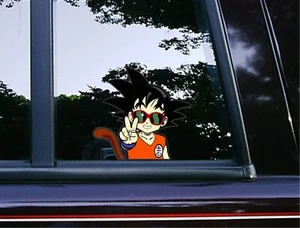 Genial calcomanía de vinilo Goku Peeker Peeking parachoques ventana anime Dragon Ball Z pegatinas - Imagen 1 de 5