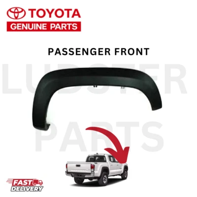 16-23 TOYOTA TACOMA FENDER FLARE PANEL PRETO FABRICANTE DE EQUIPAMENTO ORIGINAL NOVO PASSAGEIRO DIANTEIRO - Imagem 1 de 2