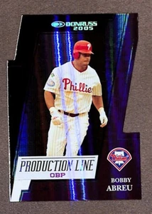 2005 Donruss Production Line OBP Die-Cut #PL-2 Bobby Abreu /100 - Picture 1 of 3
