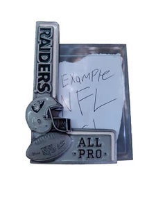 Extremely Rare 1990 Official NFL Los Angeles Raiders Pewter All Pro Card Holder  - Picture 1 of 8
